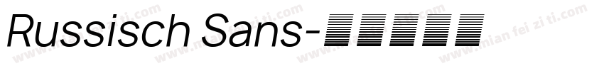 Russisch Sans字体转换